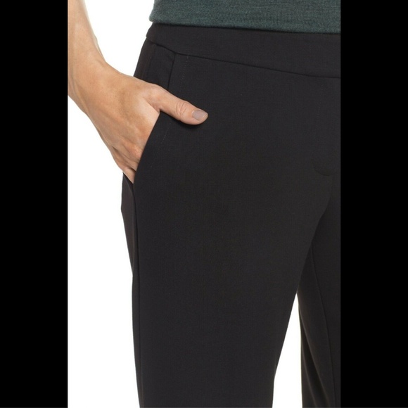 NEW $238 Eileen Fisher Crop Flare Leg Pants in‎ Black [SZ 14 ] - Picture 2 of 8